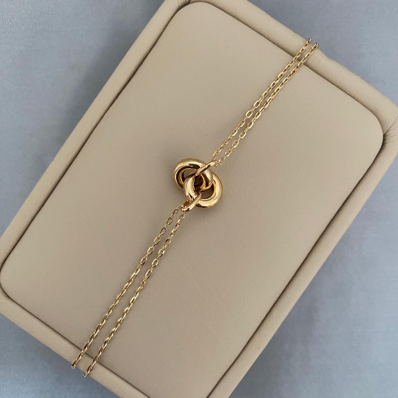 Pulso It tejido aro seguido - aro inseparable Oro amarillo 18k +4 / 3,25 Gr / 1,20 mm / 19,5 Cm